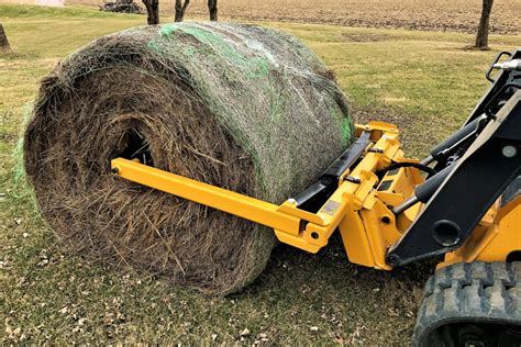 hay unroller skid steer|skid steer bale unrollers.